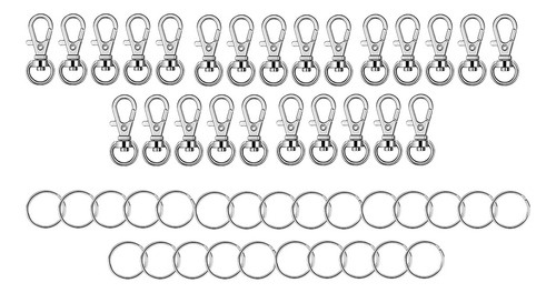 Imagen 10 de 12 de 100 Piezas De Aleación De Metal Llavero Anillos Giratorios