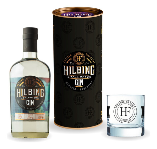 Combo Kit Gin Hilbing + Estuche + Vaso Regalo Degustación