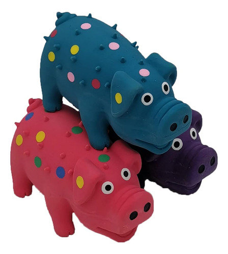 Hoiasem 3 Pack 4 Pulgadas Mini Latex Dog Squeaky Toys Goblet