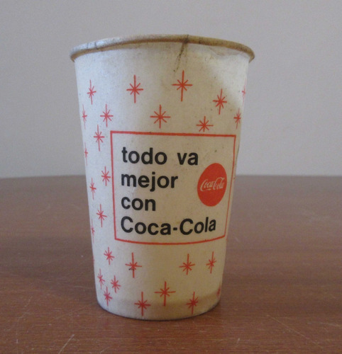 Muy Antiguo Vaso De Coca Cola Tipo De Cera