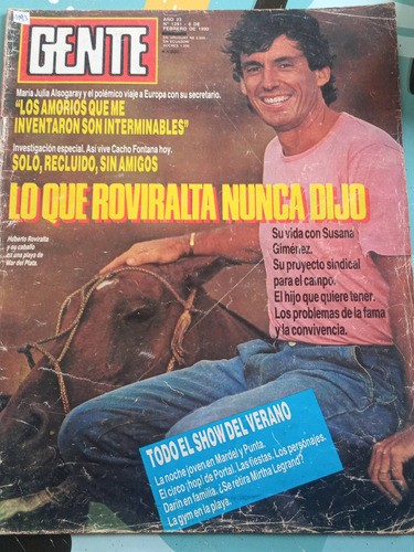 Revista Gente Roviralta Giménez Darin Legrand 8 2 1990 N1281