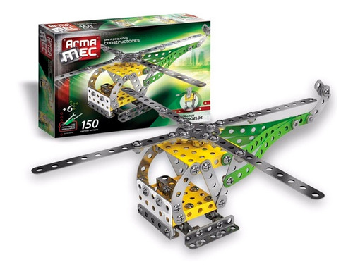 Mecano Helicóptero Caja Mediana 150 Piezas Ploppy 586603