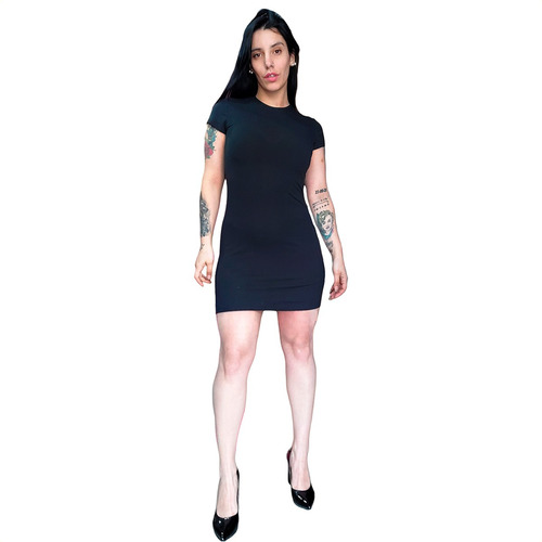 Vestido Manga Corta Mujer Morley C Lycra Art. Agua T Grande