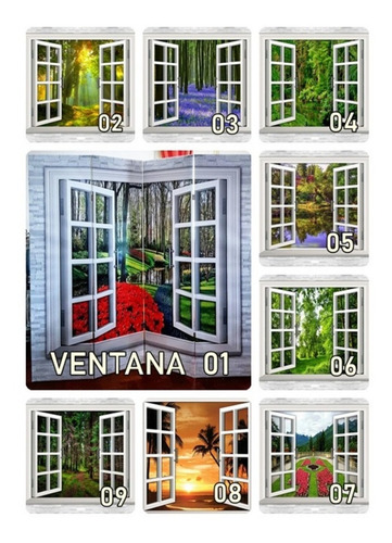 Imagen 4 de 6 de Biombo Separador Impresos Linea Paisaje- Precio Por Hoja