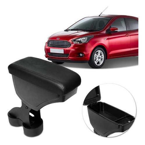 Apoio De Braço Ford Ka/ka+ 15/18 Preto C/ Costura Preta