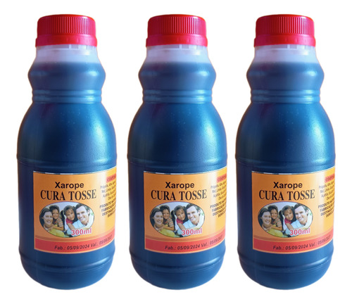 Xarope Natural Cura Tosse 300ml - Kit 3 Unidades