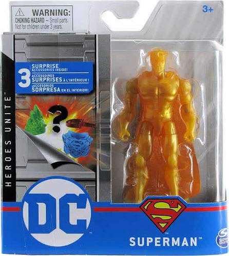 Figura Articulada Superman Dorado Dc Comics Heroes Unite