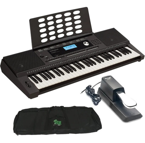 Teclado Arranjador Roland Ex20a 61 + Capa + Pedal Sustain Nf