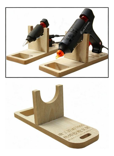 Portaherramientas De Madera Para Pegamento Caliente, Ideal