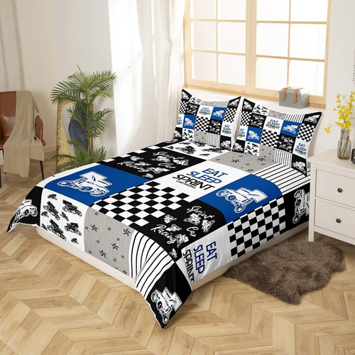 Eat Sleep Sprint Juego De Ropa De Cama De Tamaño Doble, Dise