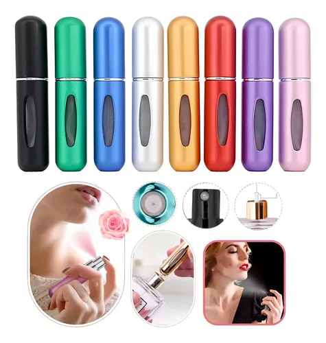 Mini Perfumero Portátil Recargable 5ml Atomizador Colores