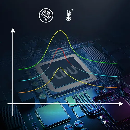 Controlador Rgb Inteligente Pwm Ventilador De Control Negro