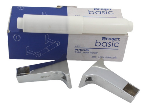 Portarrollo De Papel Foset Acabado Cromo Y Plástico