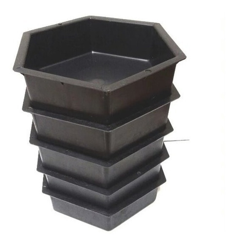 10 Moldes Forma Plástico Hexagonal Cimento Concreto 25x25x08