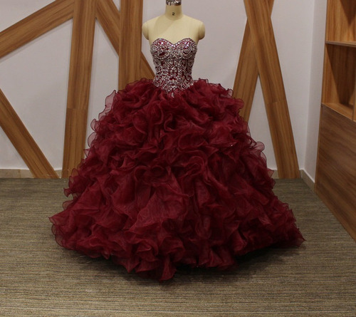 Vestidos Xv Años Quinceaños 15 Años Vestido Xv Nuevo Guinda
