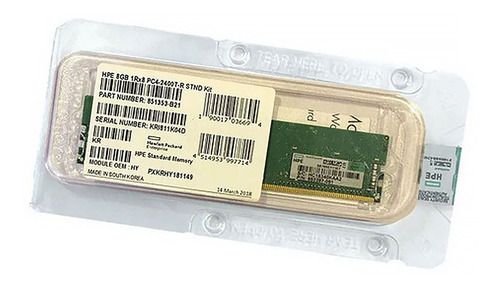 Imagen 1 de 5 de Memoria Servidor Hp Proliant 8gb 1rx8 Ddr4 Pc4-19200 2400 R.