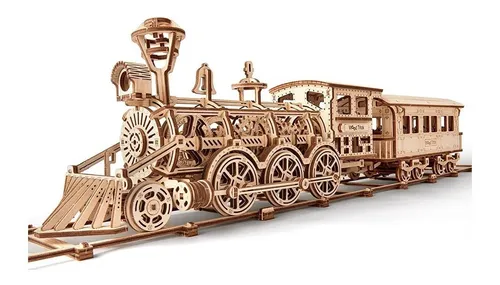 Wood Trick Rompecabezas 3d Modelo Locomotora