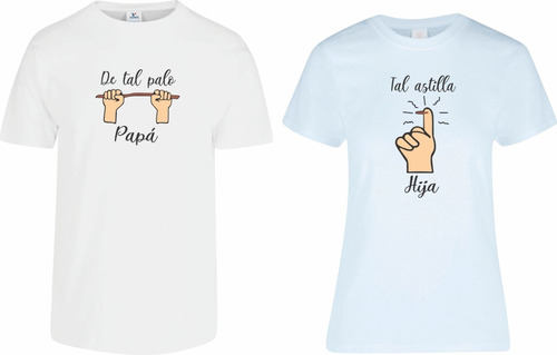 2 Playeras Con Diseño Genérico De Padre Y Hija