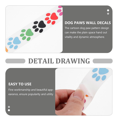 ¡ 1 Rollo De Pegatinas De Pared Con Huellas De Perro