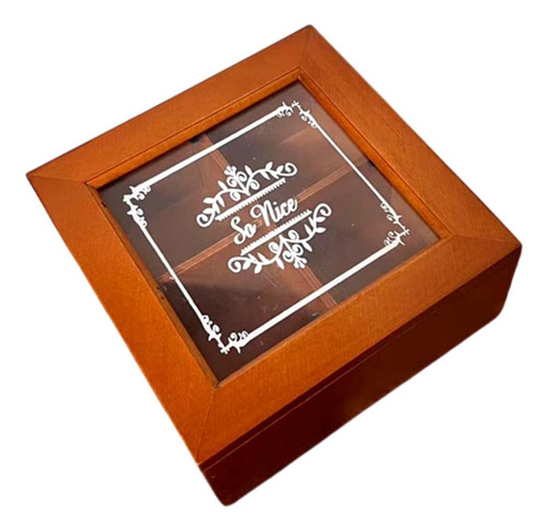 Caja De Almacenamiento De Joyas, Contenedor De Madera,,