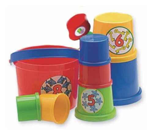 Juego De Encastre Duravit 672 Balde + Torre Apilable 2 En 1