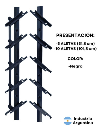 Mecanismo Regulable + Madera! Pérgola Quincho 10 Aletas Negro