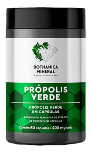 Própolis Verde Em Cápsulas 60unid. - Bothanica Mineral Sabor Sem sabor