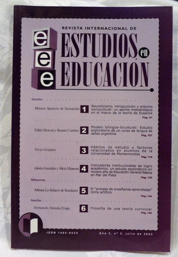 Revista Internacional De Estudios En Educación- México