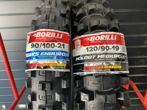 Par Pneu 7days Soft Borilli 90/100-21 + 120/90-19 Mx 007