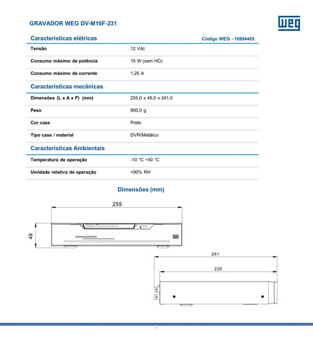 Gravador Dvr 16 Canais + 4 Ip 2mp, H.265, Até 8tb