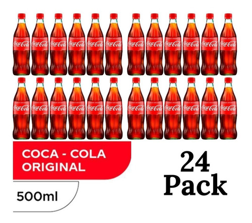 Paquete De 24 Coca Cola De Vidrio Normal De 500 Ml 
