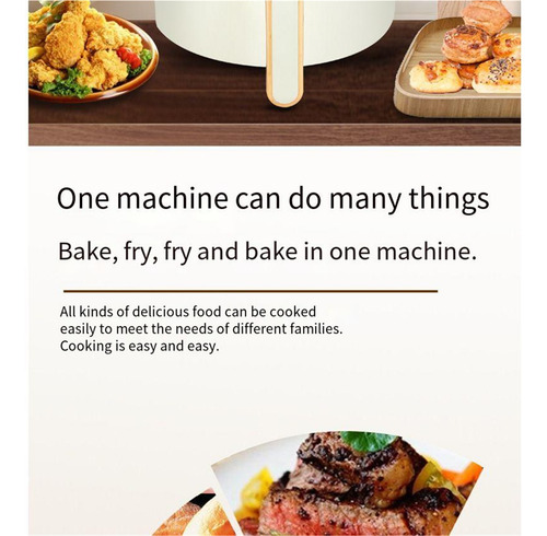 7l Capacidad Blanca Smart Touchscreen Air Fryer