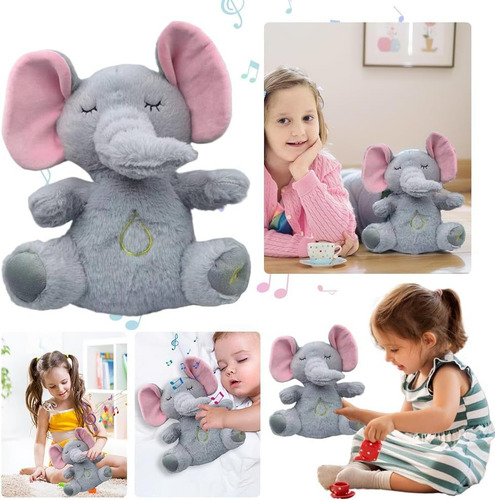 Peluche Elefante Bebés Desde El Nacimiento,respira E Ilumina