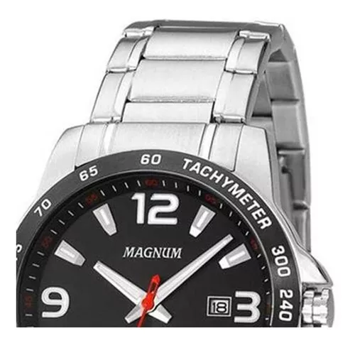 Relógio Magnum Masculino Analógico Pulseira De Aço Prata MA32961T