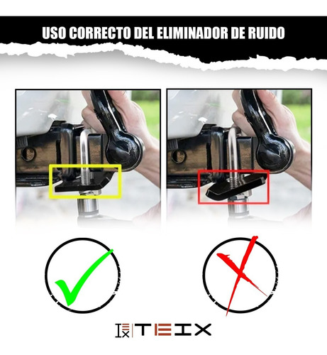Imagen 6 de 8 de Eliminador Ruido Seguro De Enganche Para Remolque Universal