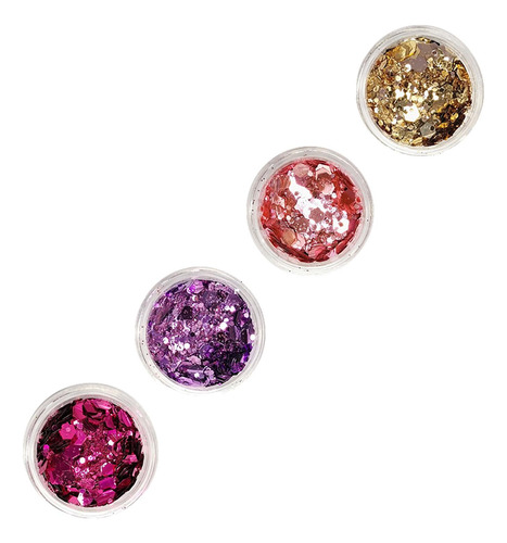 4x Sequin Diy Soplando Bubble Chunky Glitter Compatible Con