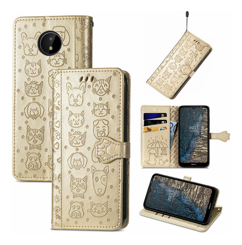 Funda Con Tapa Tipo Cartera Sd62 Para Nokia C10/c20