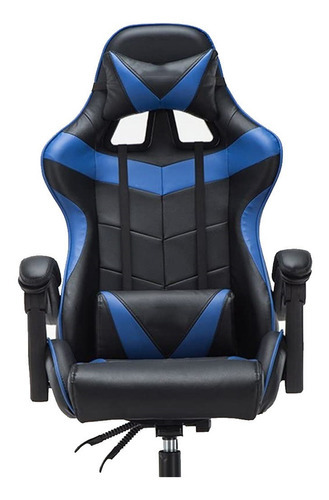 Silla De Videojuegos Gamer Niños Sillon 120 Kg Reclinable Color Azul