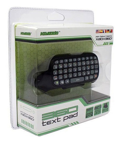 Teclado Kmd Text Pad Qwerty Para Control De Xbox 360 Negro