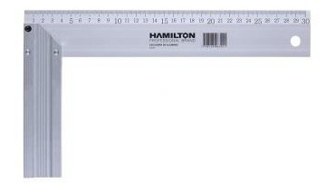 Imagen 2 de 7 de Escuadra Carpintero Aluminio Hamilton Ea30 300mm