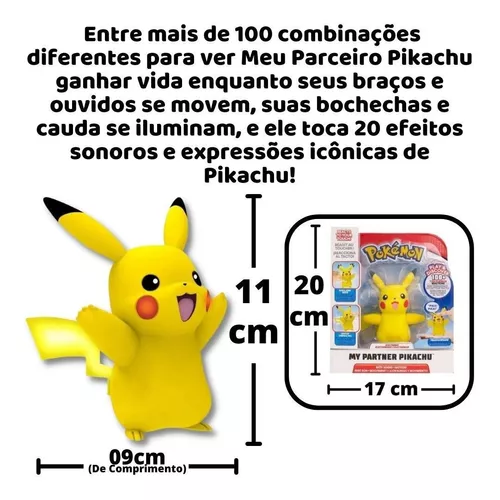 Brinquedo Eletrônico Pokemon Meu Parceiro Pikachu Sunny 2612 na