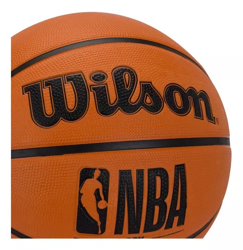 Kit Bola Basquete Oficial Nba Wilson Drv #7 Outdoor + Bomba