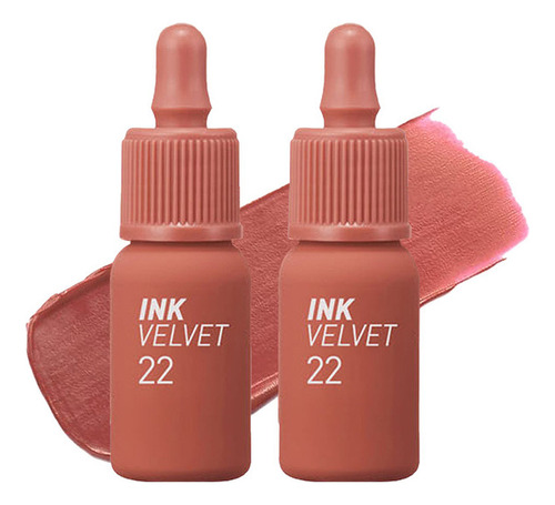2 Tinta De Labios Ink Velvet N° 22 Bouquet Nude - Peripera