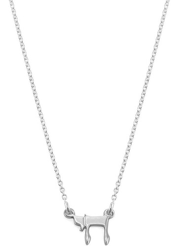 Collar Mynamenecklace Con Nombre Hebreo Personalizado, Plata