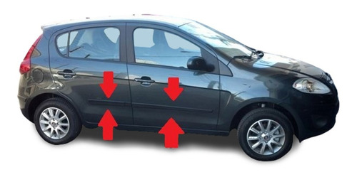 Fiat Palio 2013 /2019 Baguetas De Puertas Molduras Walrod306