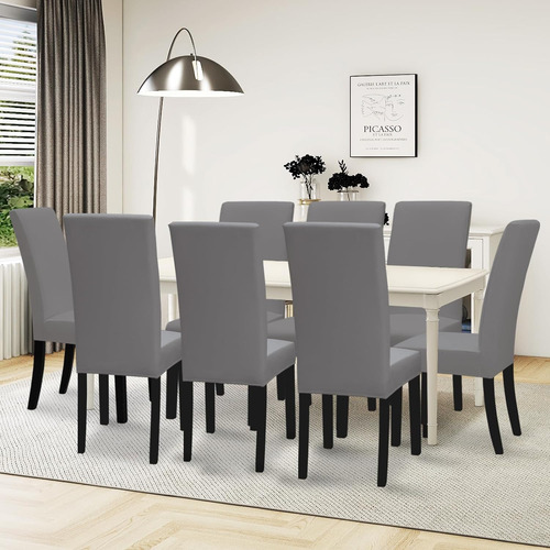 Juego De 8 Fundas Elásticas Sillas De Comedor, Juego D...