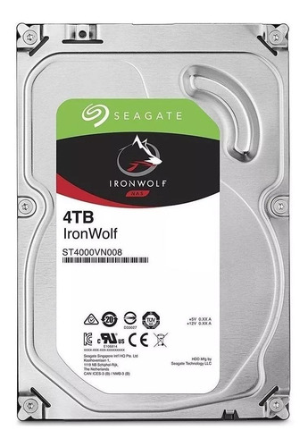 Disco rígido interno Seagate IronWolf ST4000VN008 4TB