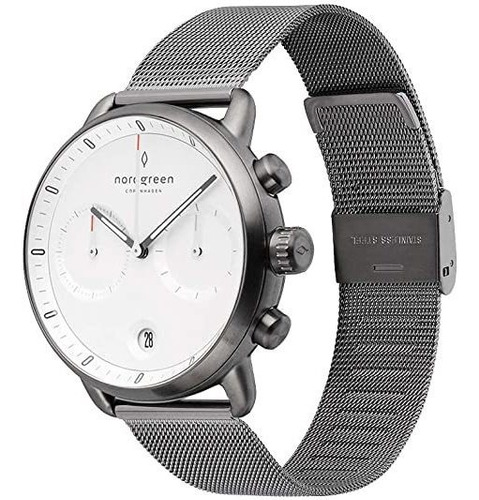 Nordgreen Pioneer Gun Metal Cronógrafo Reloj Para Hombre