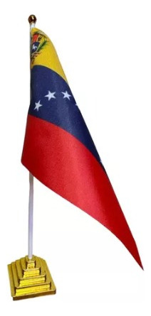 Bandera De Mesa De Venezuela (8 Estrellas) 14cm X 21cm