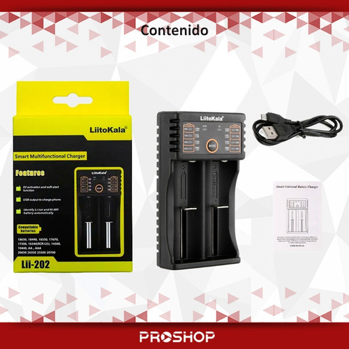 Cargador Doble Inteligente De Pilas Aa Aaa 26650 18650 14500